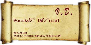 Vucskó Dániel névjegykártya